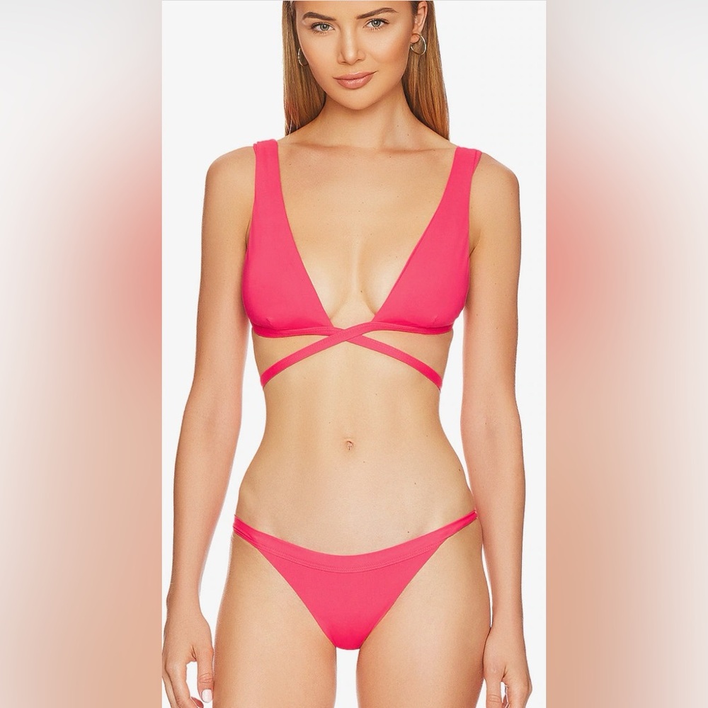 Lspace Bikini in Hot Cherry Pink (l*space)